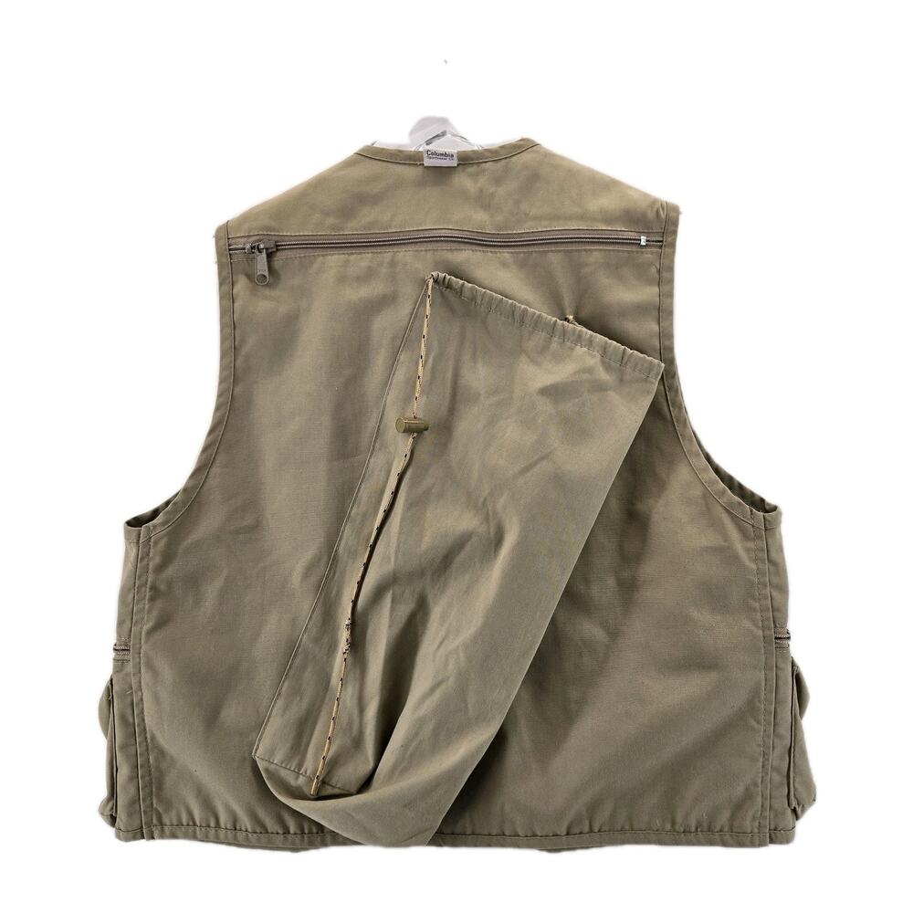 Vintage‎ Columbia Sportswear Fly Fishing Vest Size XS Khaki Tan Multi Pocket - Picture 3 of 9